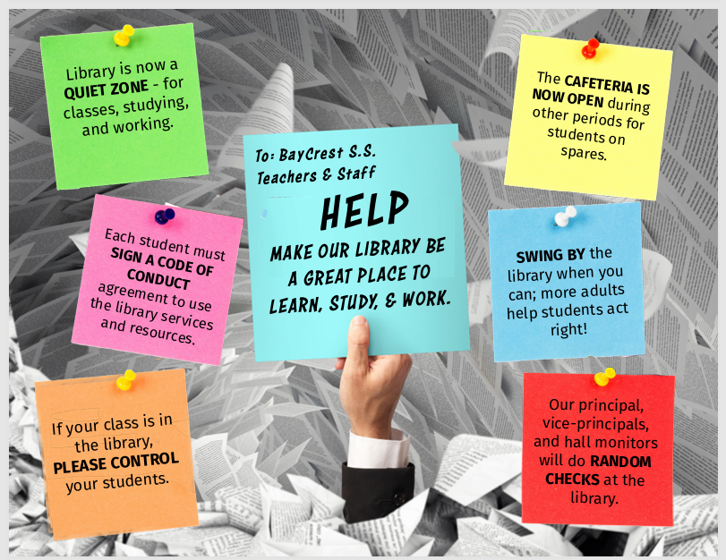 Image of hand buried under papers, holding a sign asking for help with post it notes.